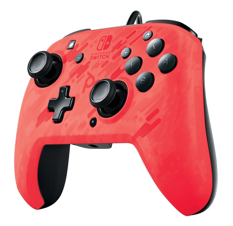 Kontroler PDP žični NINTENDO SWITCH FACEOFF DELUXE CONTROLLER + AUDIO PDP kamuflažno rdeč - DAMAGED BOX 3200000002319