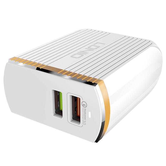 LDNIO SET ADAPTER A2502Q 220V 2X USB 1X QC 3.0 1x 2,4A + MICRO CABLE 6933138625026