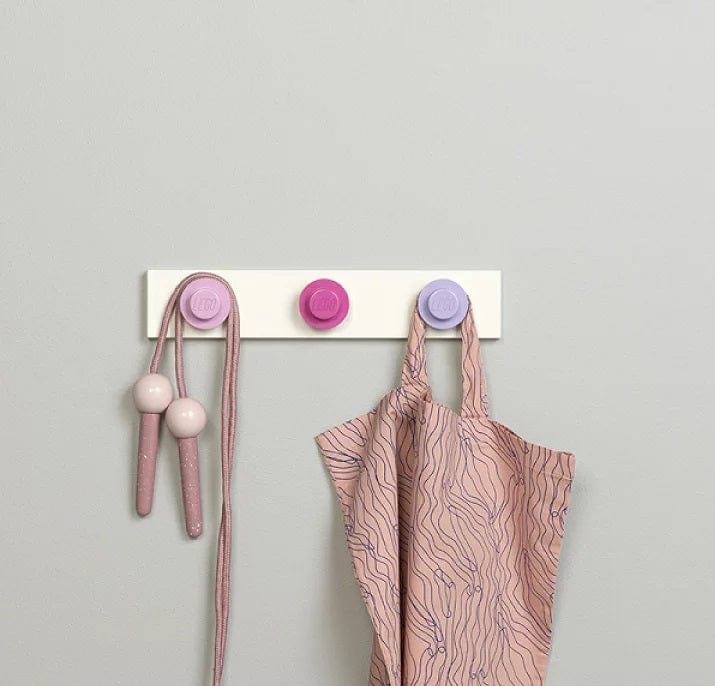 LEGO WALL HANGER RACK PINK - DARKPINK - LILAC 5711938033385