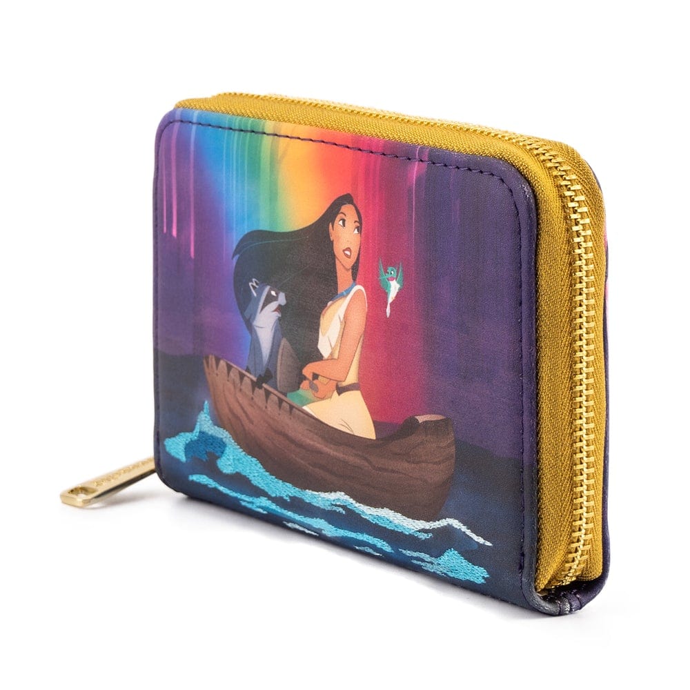 LOUNGEFLY DISNEY POCAHONTAS JUST AROUND THE RIVER BEND ZIP AROUND WALLET 671803385566