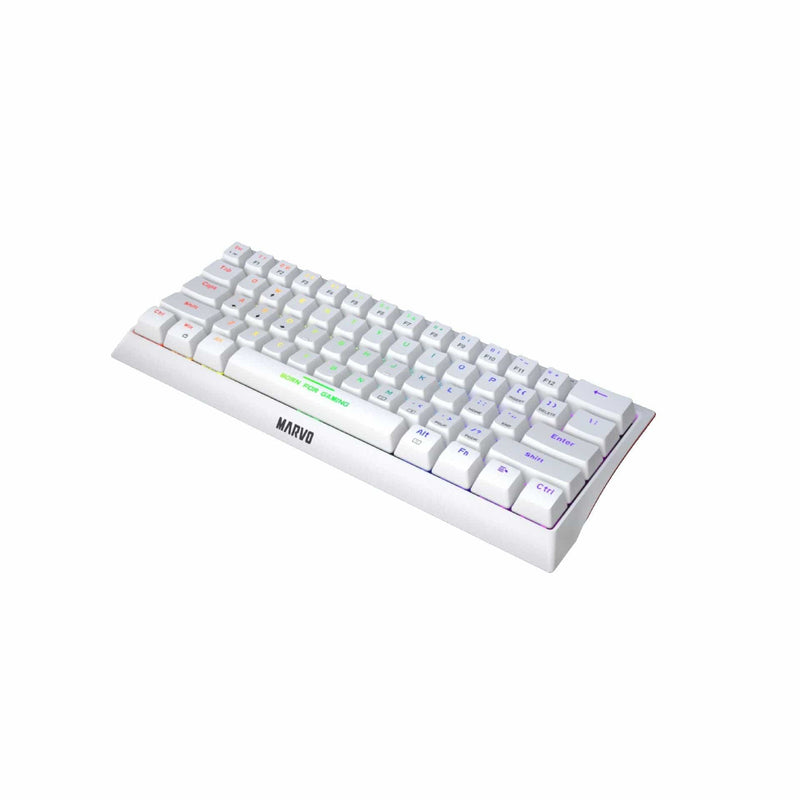 MARVO KG962G WH EN-R HECATE 61R WHITE WIRED KEYBOARD 6932391930243
