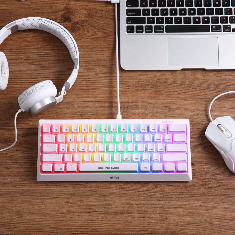 MARVO KG962G WH EN-R HECATE 61R WHITE WIRED KEYBOARD 6932391930243