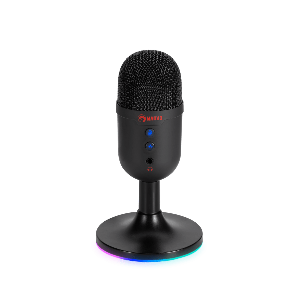 MARVO MIC-06 BK WIRED MICROPHONE RGB 6932391930052