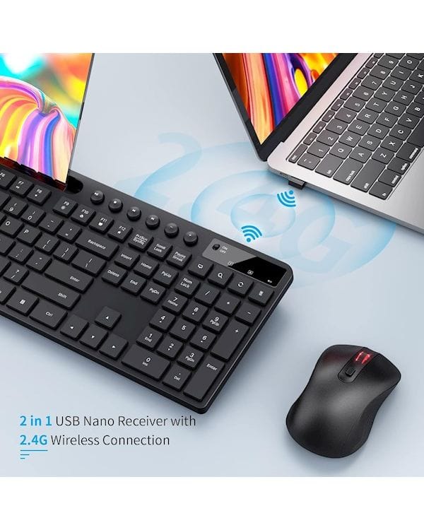 MARVO OFFICE KC411W HR BK WIRELESS COMBO SLO/CRO LAYOUT 6932391937136