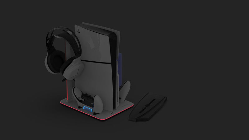 MAXX TECH PS5 STANDARD & SLIM DLX LED MULTI-FUNCTION CHARGING STAND 5055957705527