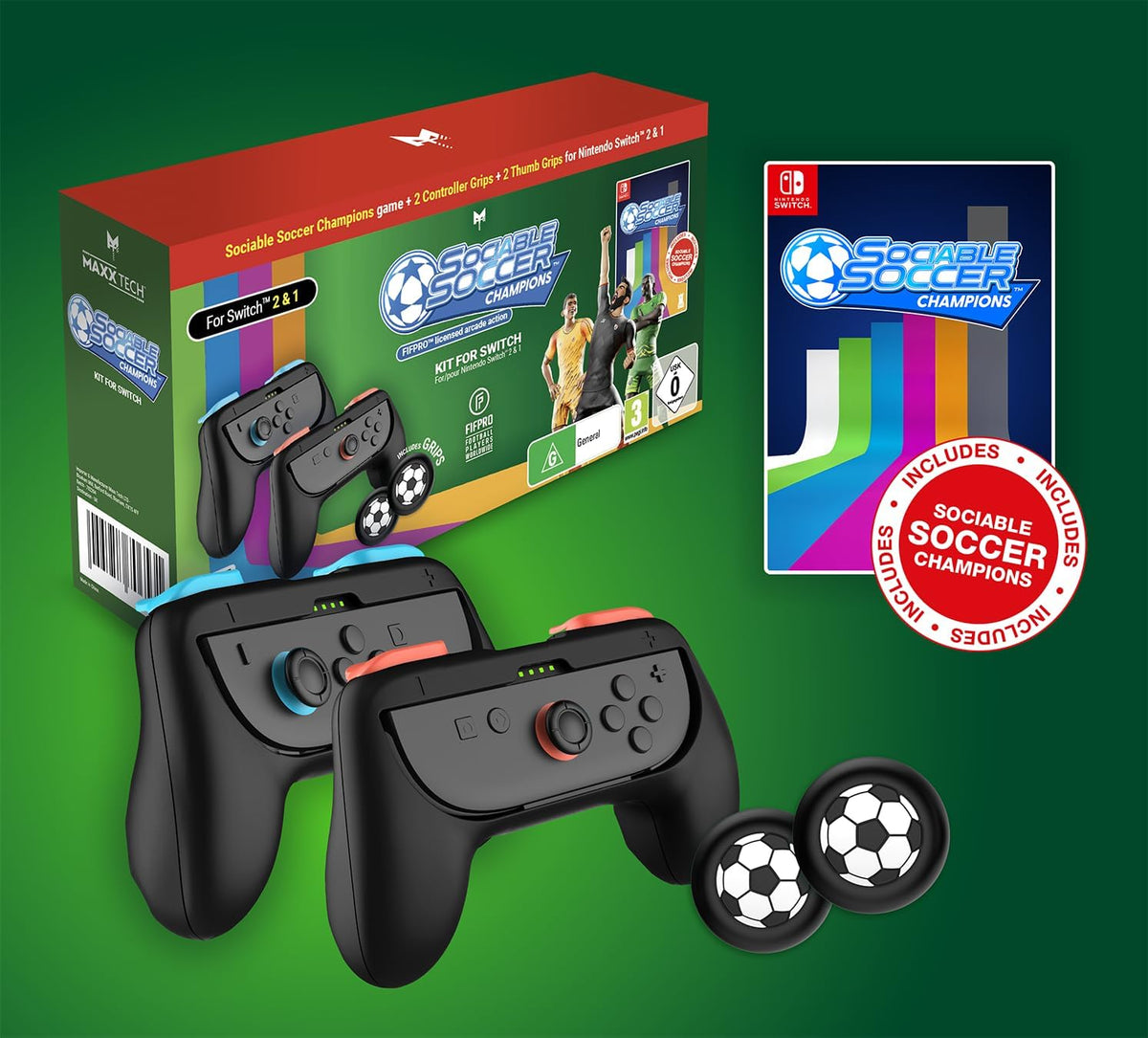 MAXX TECH SOCIABLE SOCCER CHAMPIONS KIT FOR SWITCH 2&1 (CIAB) 5055957706944