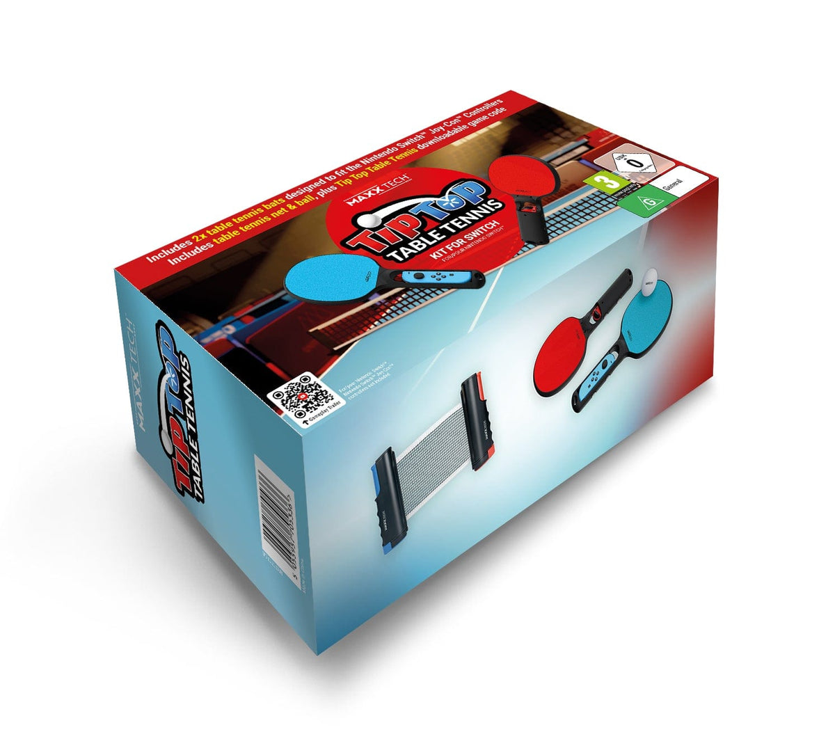 MAXX TECH TIP TOP TABLE TENNIS SWITCH KIT + CIB 5055957705336