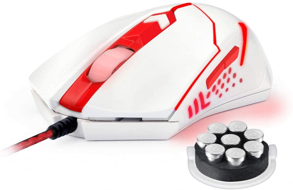 MOUSE - REDRAGON CENTROPHORUS M601W WHITE 6950376199997