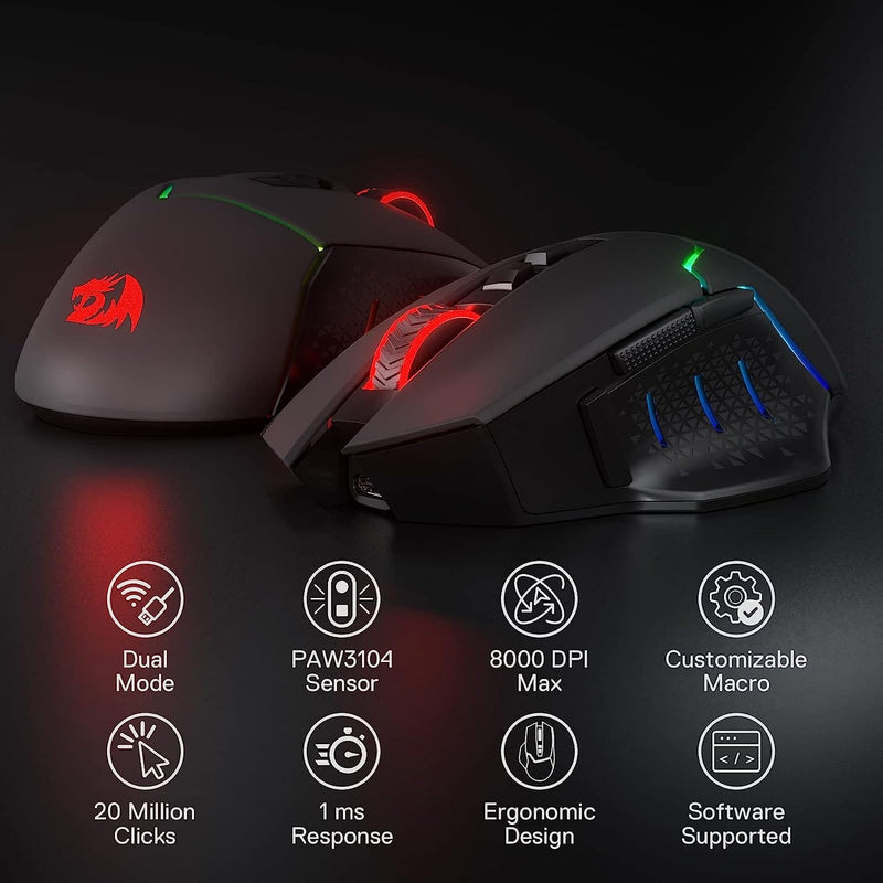 MOUSE - REDRAGON MIRAGE M690-PRO WIRELES 6950376714329