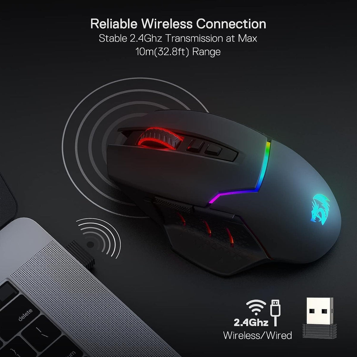 MOUSE - REDRAGON MIRAGE M690-PRO WIRELES 6950376714329