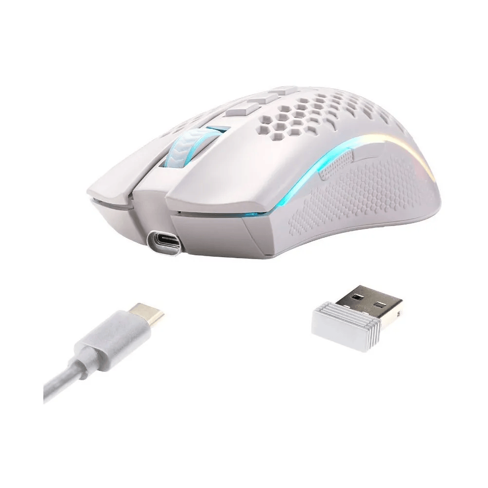 MOUSE - REDRAGON STORM PRO M808 WIRELESS/WIRED - WHITE 6950376709936