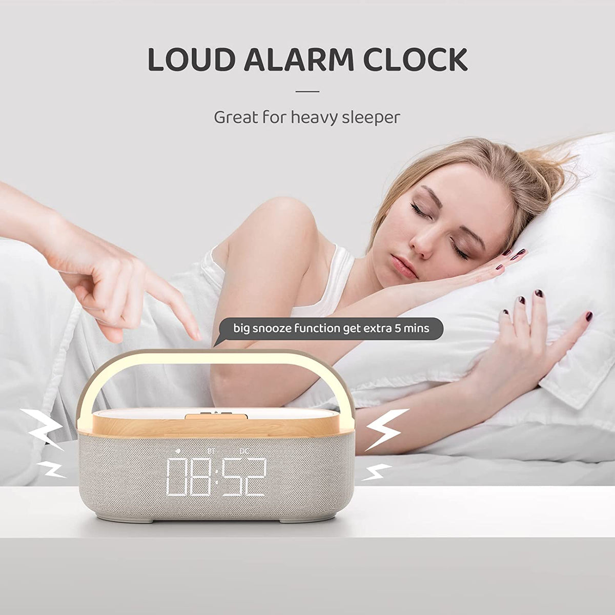 MOYE AURORA PLUS RADIO LAMP WITH CLOCK AND WIRELESS CHARGER 8605042604517