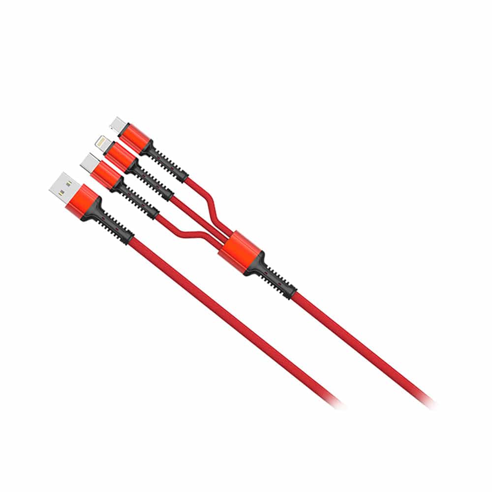 MOYE CONNECT 3 IN 1 USB DATA CABLE RED 8605042605309