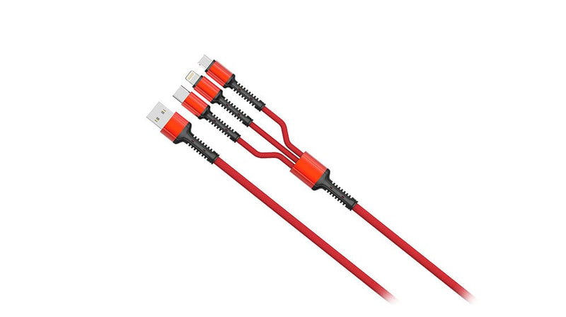 MOYE CONNECT 3 IN 1 USB DATA CABLE RED 8605042605309