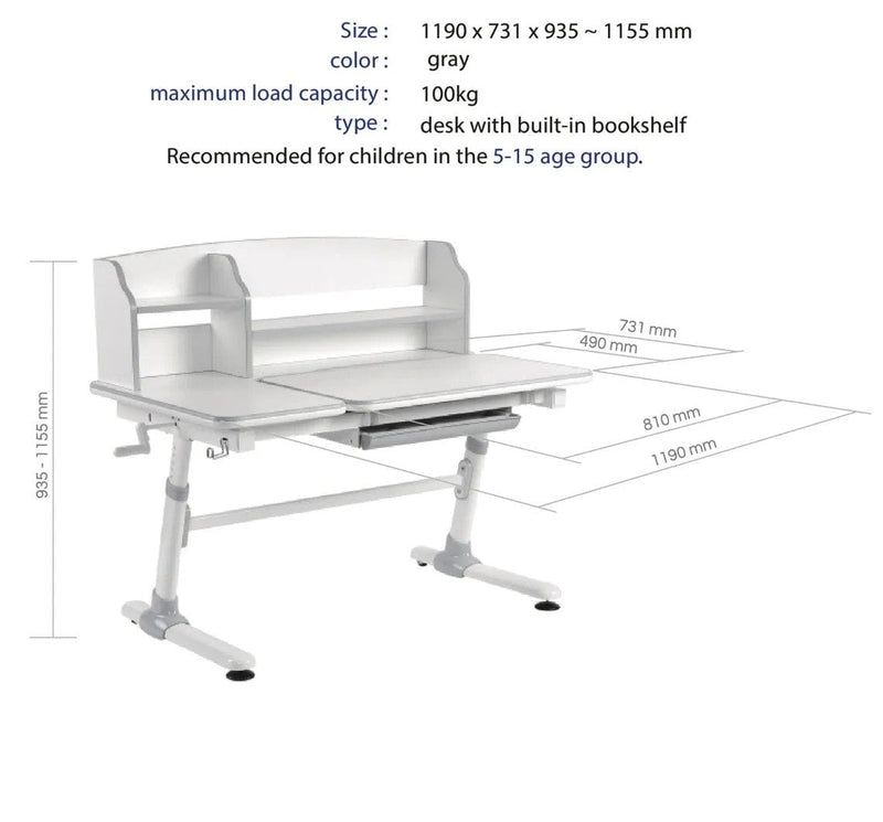 MOYE EVOLUTION KIDS DESK GREY 8605042605514