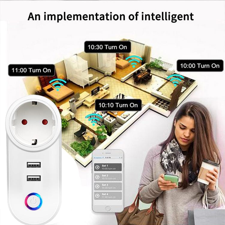 MOYE VOLTAIC WIFI SMART SOCKET WITH USB PORTS 8605042604524