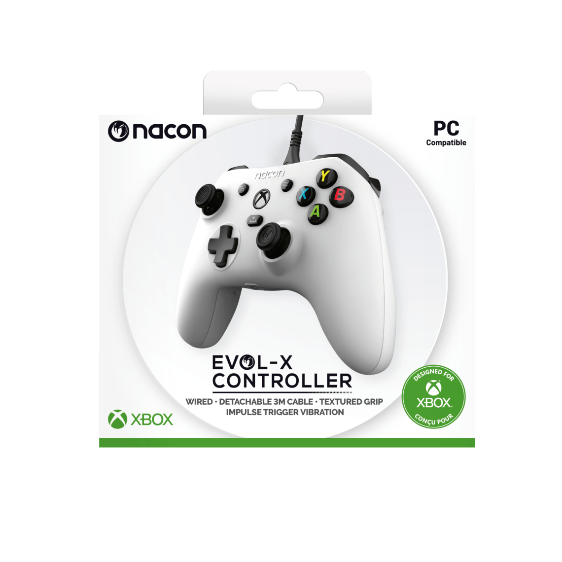 NACON EVOL-X WIRED CONTROLLER PC/XBOX/XBSX WHITE 3665962022438