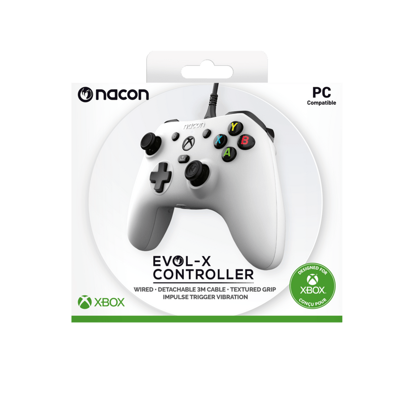 NACON EVOL-X WIRED CONTROLLER PC/XBOX/XBSX WHITE 3665962022438