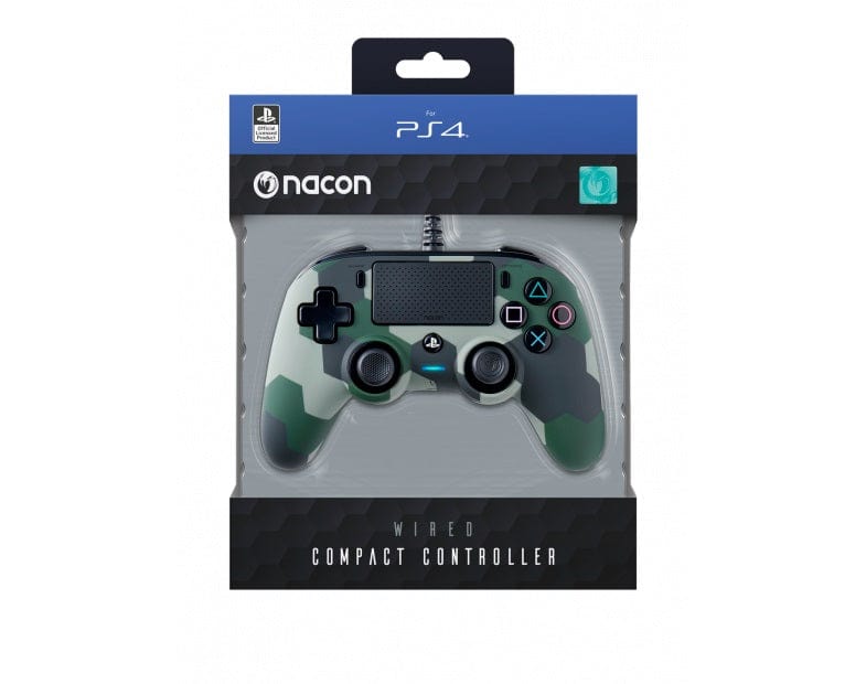 NACON PS4 WIRED COMPACT CONTROLLER CAMO GREEN 3499550382556