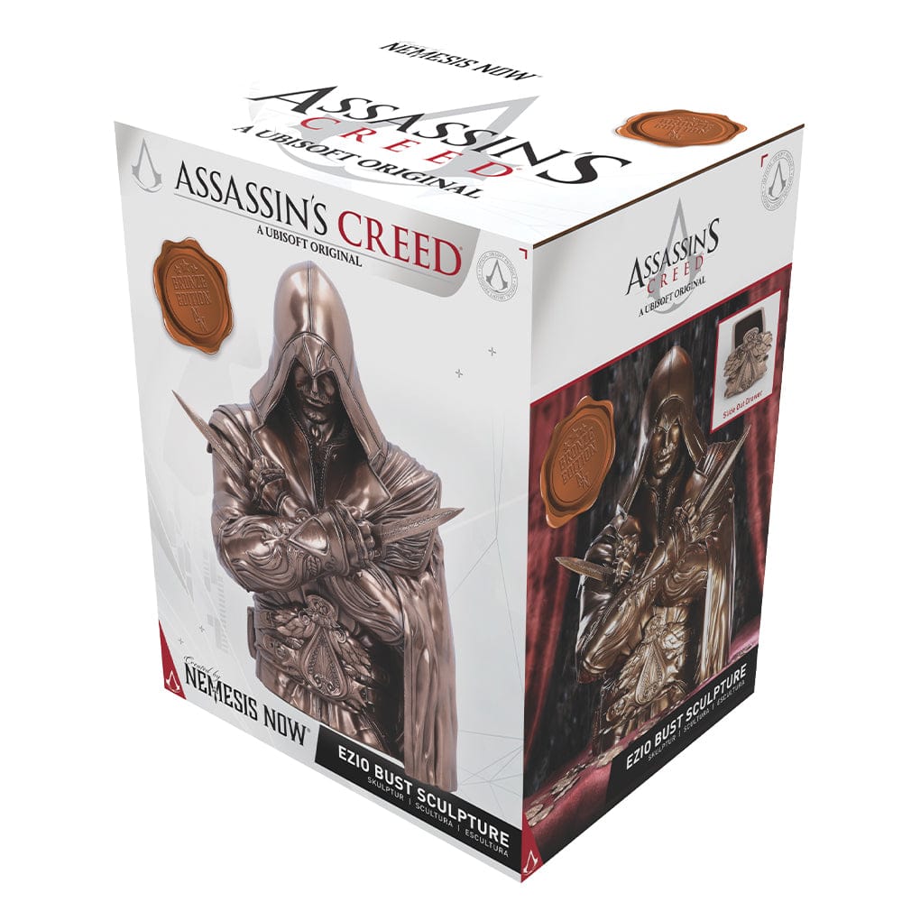 NEMESIS NOW ASSASSIN'S CREED® EZIO BUST BOX BRONZE 30CM 801269150686