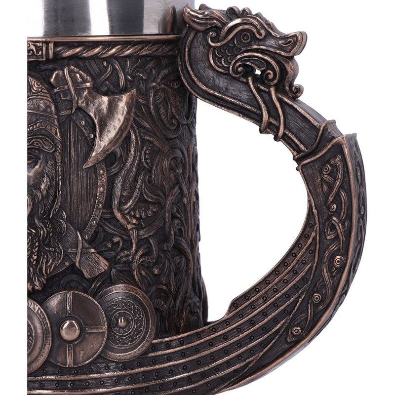 NEMESIS NOW BRONZE DRAKKAR VIKING TANKARD 15CM 801269135003