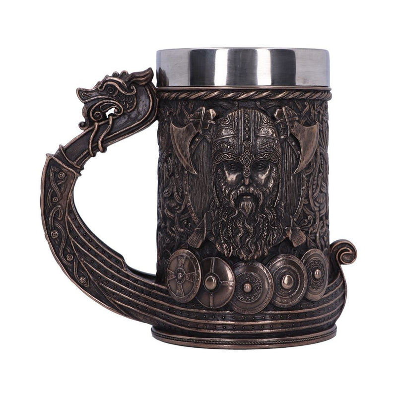 NEMESIS NOW BRONZE DRAKKAR VIKING TANKARD 15CM 801269135003