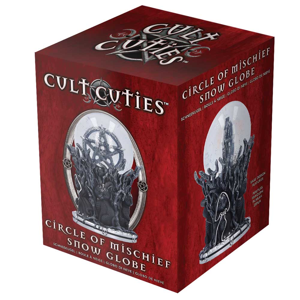 NEMESIS NOW CULT CUTIES CIRCLE OF MISCHIEF SNOW GLOBE 18CM 801269160159