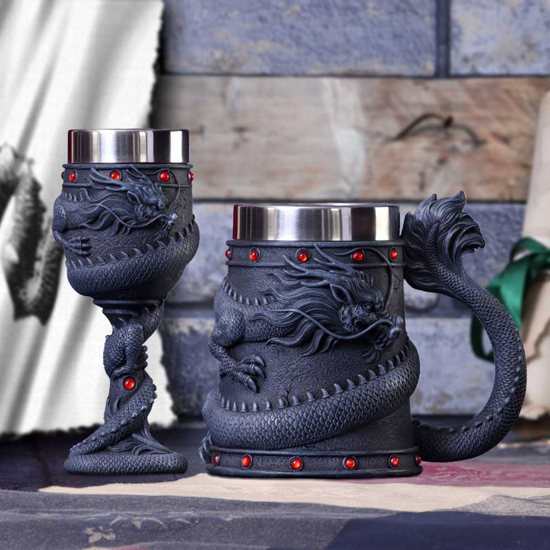 NEMESIS NOW DRAGON COIL GOBLET 20CM 801269110727