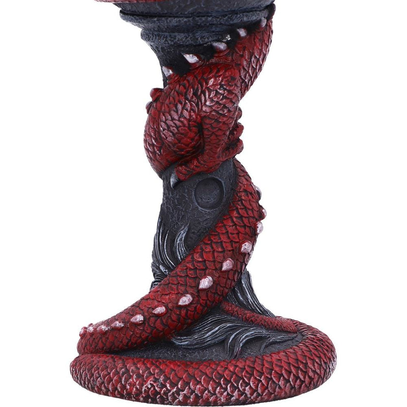 NEMESIS NOW DRAGON COIL GOBLET RED 20CM 801269146115