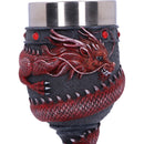 NEMESIS NOW DRAGON COIL GOBLET RED 20CM 801269146115