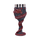 NEMESIS NOW DRAGON COIL GOBLET RED 20CM 801269146115