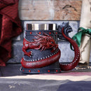 NEMESIS NOW DRAGON COIL TANKARD RED 16CM 801269146139