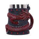 NEMESIS NOW DRAGON COIL TANKARD RED 16CM 801269146139