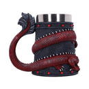 NEMESIS NOW DRAGON COIL TANKARD RED 16CM 801269146139