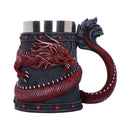 NEMESIS NOW DRAGON COIL TANKARD RED 16CM 801269146139