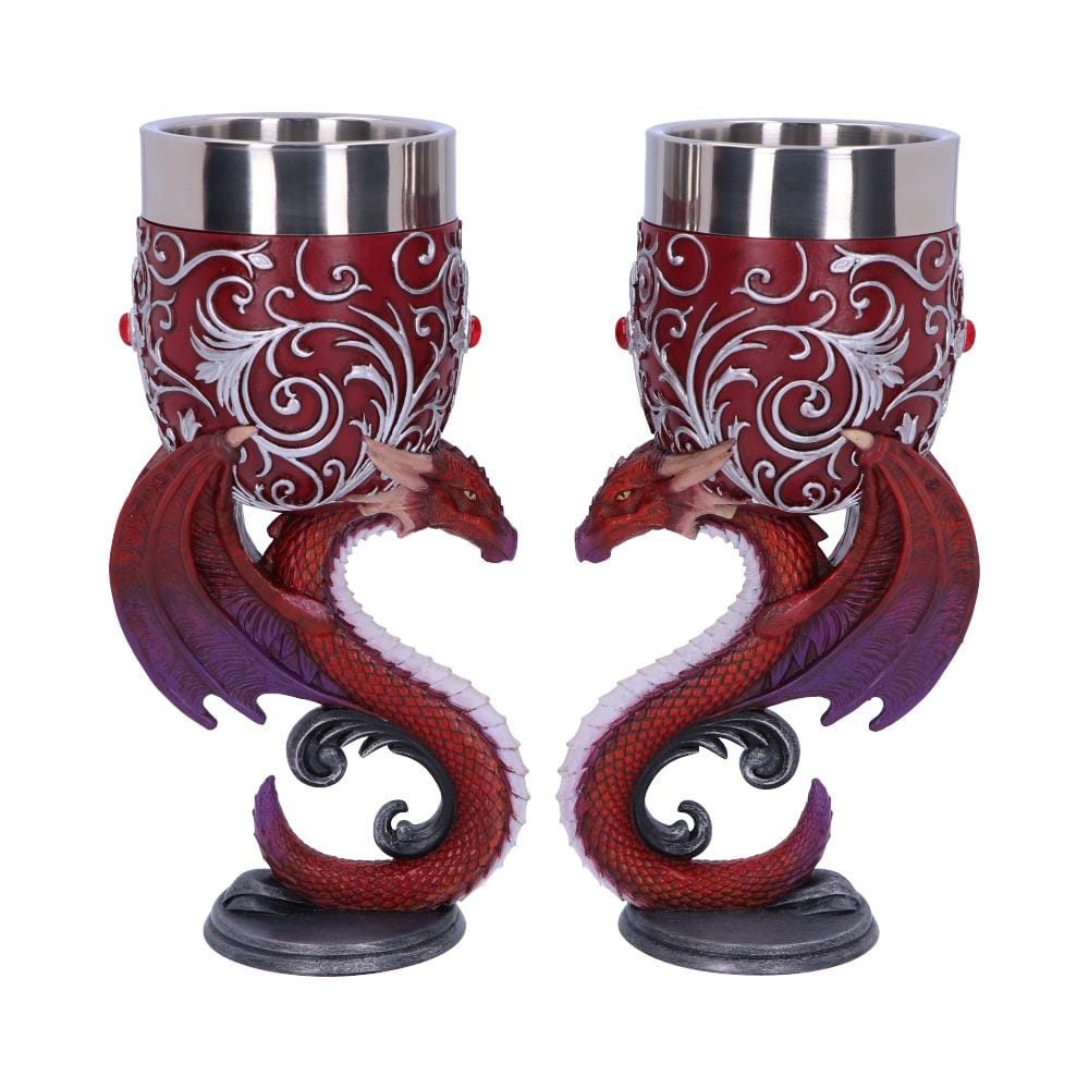 NEMESIS NOW DRAGONS DEVOTION GOBLETS 18.5CM (SET OF 2) 801269138790