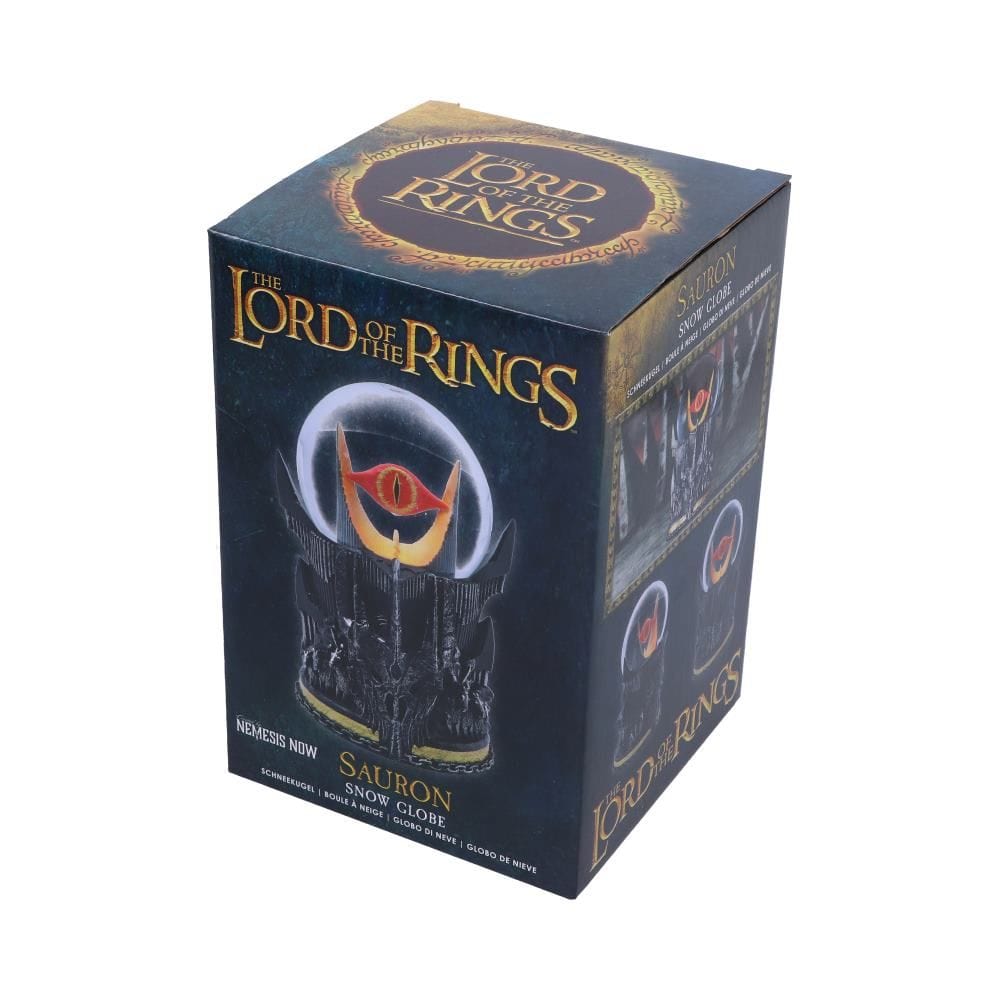 NEMESIS NOW LORD OF THE RINGS SAURON SNOW GLOBE 18CM 801269147495