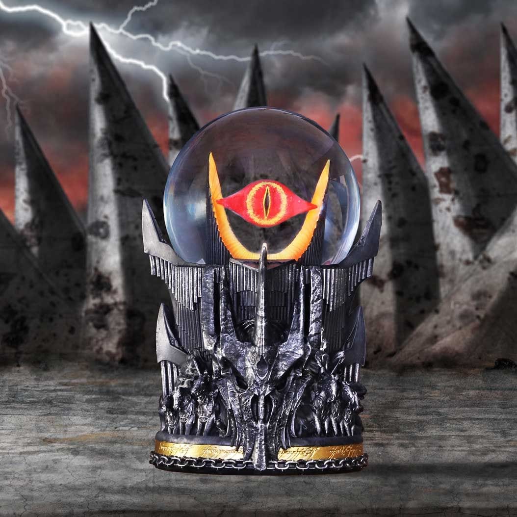 NEMESIS NOW LORD OF THE RINGS SAURON SNOW GLOBE 18CM 801269147495