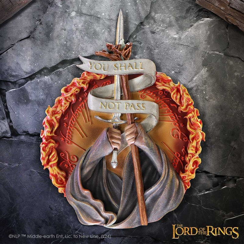 NEMESIS NOW LORD OF THE RINGS YOU SHALL NOT PASS WALL PLAQUE 30.4CM 801269153687