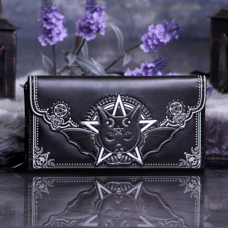 NEMESIS NOW MALPUSS EMBOSSED PURSE 18.5CM 801269145231