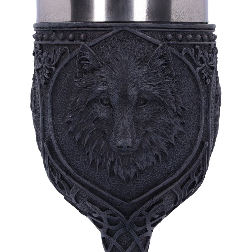 NEMESIS NOW NIGHT WOLF GOBLET 19.5CM 801269112585