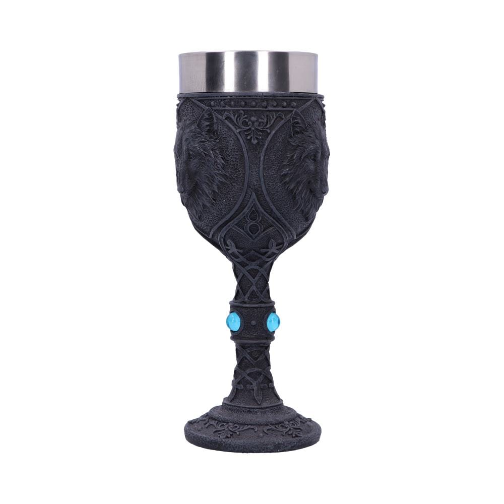 NEMESIS NOW NIGHT WOLF GOBLET 19.5CM 801269112585