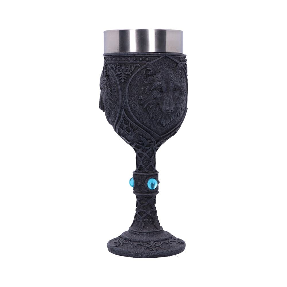 NEMESIS NOW NIGHT WOLF GOBLET 19.5CM 801269112585