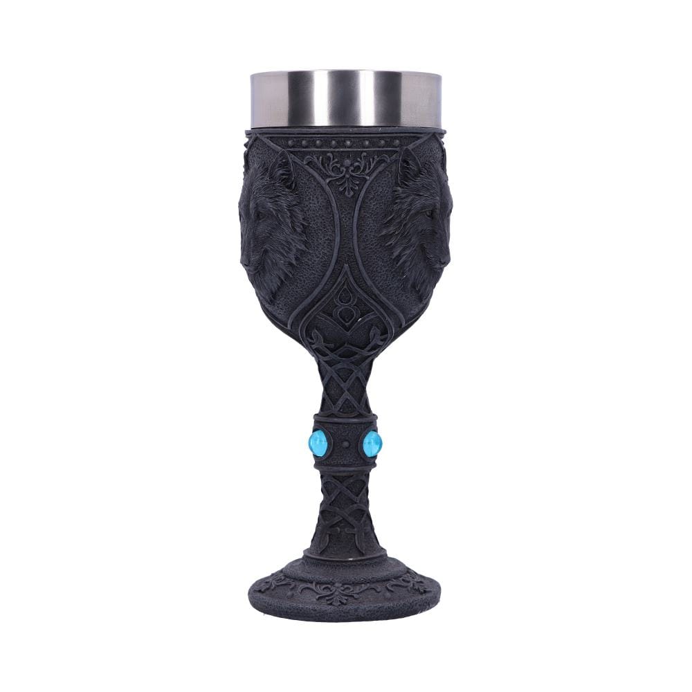 NEMESIS NOW NIGHT WOLF GOBLET 19.5CM 801269112585