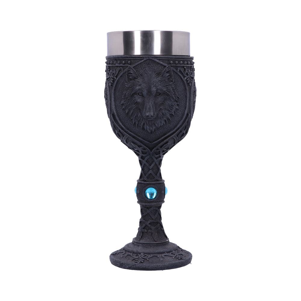 NEMESIS NOW NIGHT WOLF GOBLET 19.5CM 801269112585