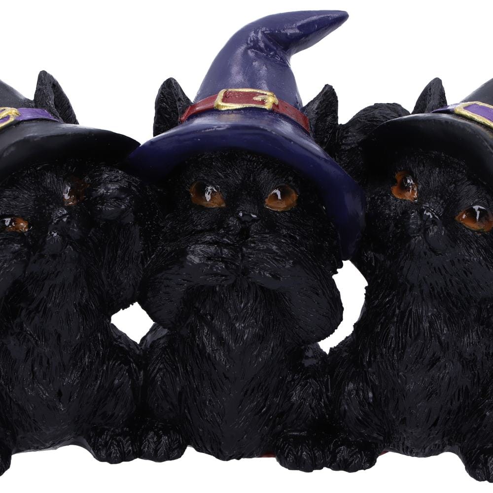 NEMESIS NOW THREE WISE BLACK CATS 11,5CM 801269142391
