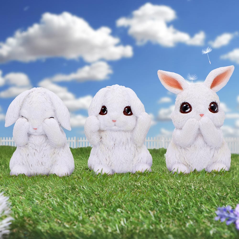 NEMESIS NOW THREE WISE BUNNIES 9CM 801269155346