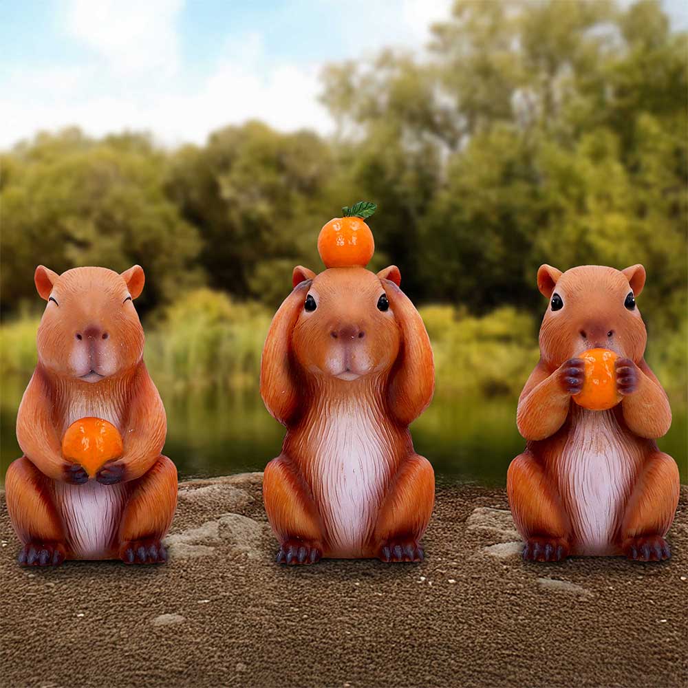 NEMESIS NOW THREE WISE CAPYBARAS 10.5CM 801269161354