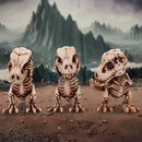 NEMESIS NOW THREE WISE TYRANNOSAURUS REX SKELETONS 9.3CM 801269156497