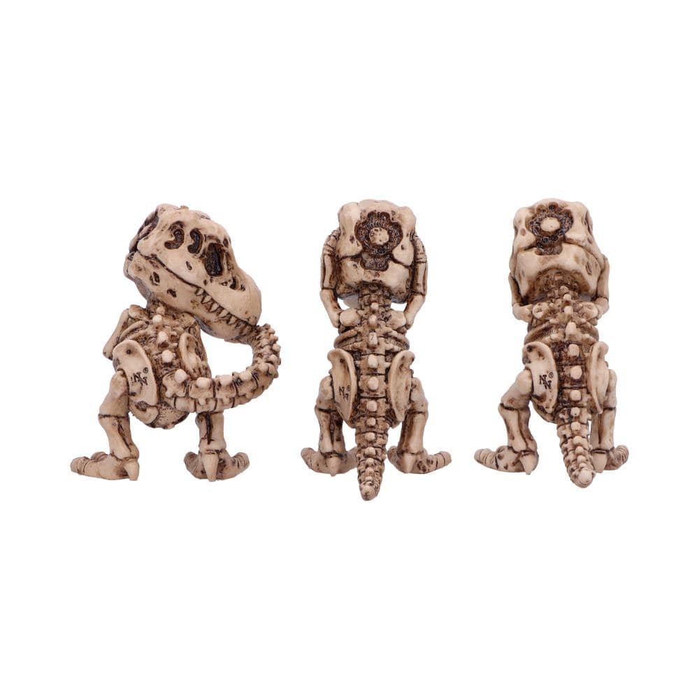 NEMESIS NOW THREE WISE TYRANNOSAURUS REX SKELETONS 9.3CM 801269156497